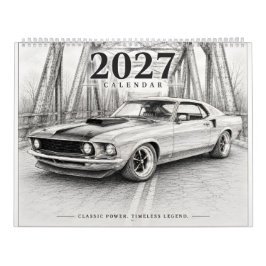 Calendário de Carros Musculosos Hot Rod 2027