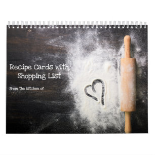 Calendário de Cartões de Receitas & Compras de 12