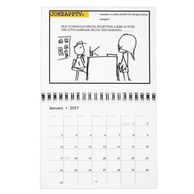 Calendário de Cartoons da JOKEAPP TV ® 2014 (Jan 2027)