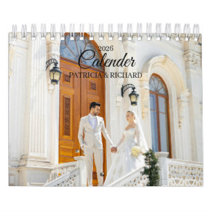 Calendário de casamento personalizado com foto chi