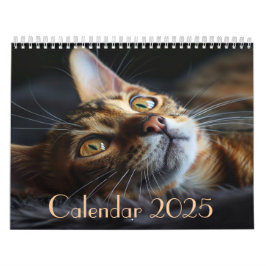 Calendário de Cat 2025 Personalizável com Notas