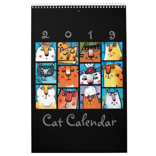 Calendário de Cat Ilustrado Divertido (Capa)