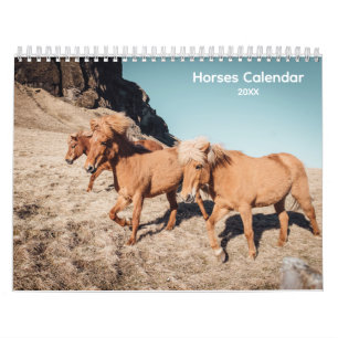 Calendário de Cavalos Selvagens