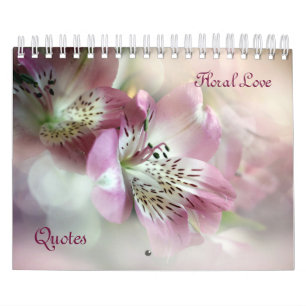 Calendário de Citações de Amor Floral