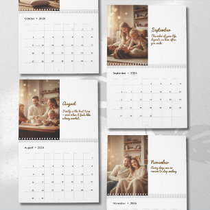 Calendário de Citações de Fotos Elegantes Minimali
