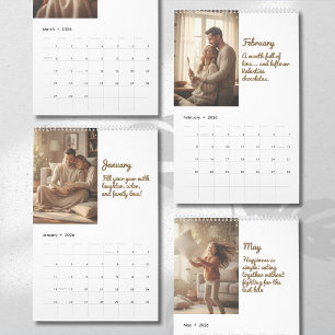 Calendário de Citações de Fotos Elegantes Minimali