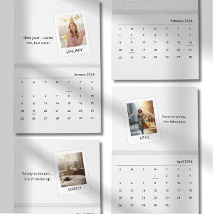Calendário de Citações Elegantes com Fotos 2026