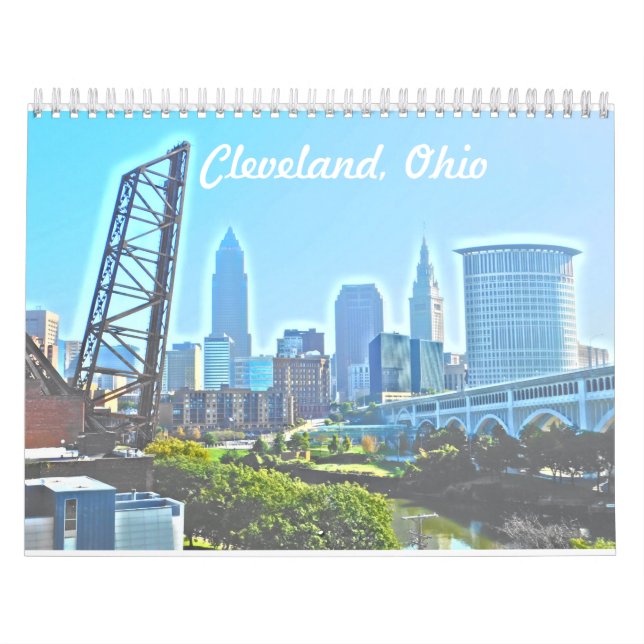 Calendário de Cleveland Ohio dos marcos (Capa)
