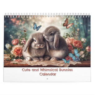 Calendário de Coelhinhos Fofos e Caprichosos
