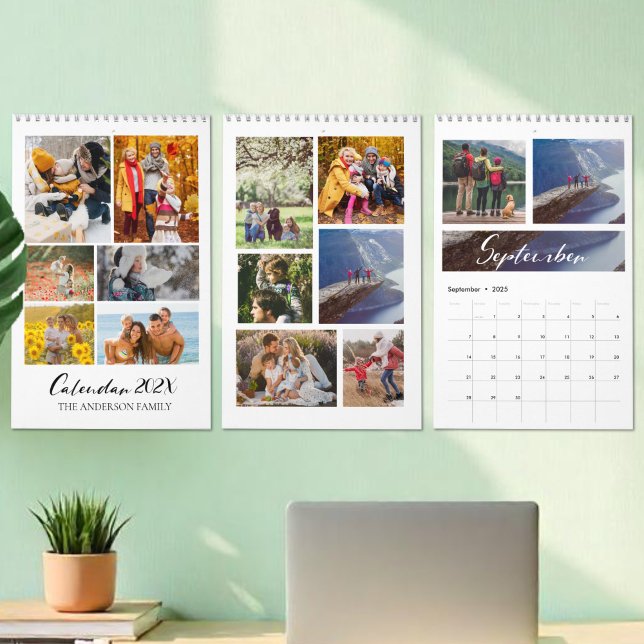 Calendário de Colagem Personalizada de Fotos da Fa (Criador carregado)