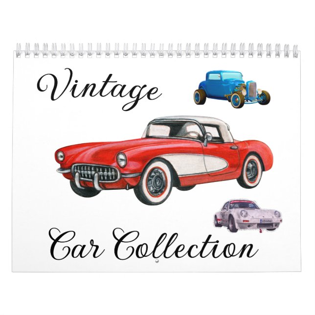 Calendário de Coleção de carros vintage (Capa)