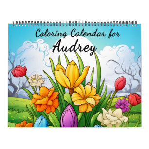 Calendário de Colorir Adulto de Primavera