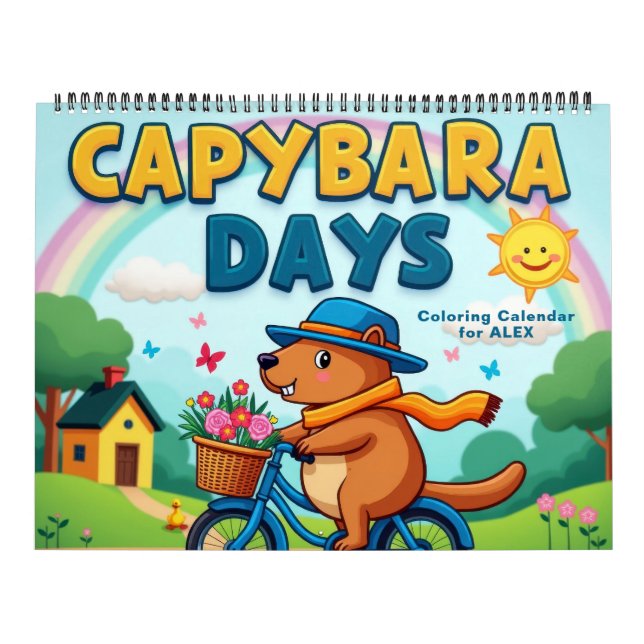 Calendário de Colorir Capivara (Capa)