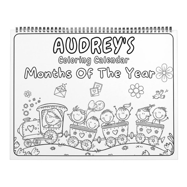 Calendário de Colorir para Meninas (Capa)