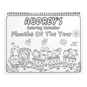 Calendário de Colorir para Meninas