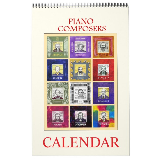Calendário de Compositores Piano (Capa)