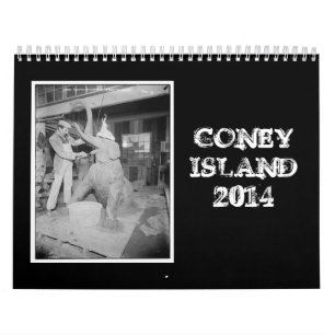 Calendário de Coney Island 2014 do vintage