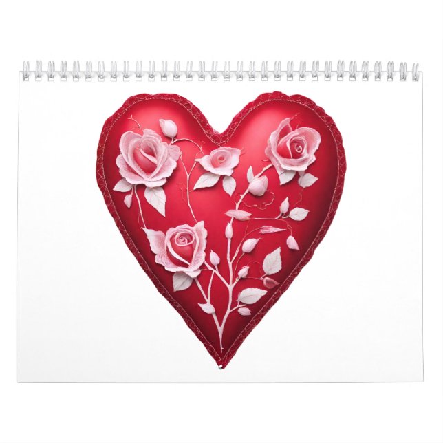 Calendário de Corações de 12 meses para 2027 (Capa)