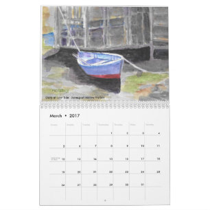 Calendário de Cores Aquáticas do Maine Meserve R