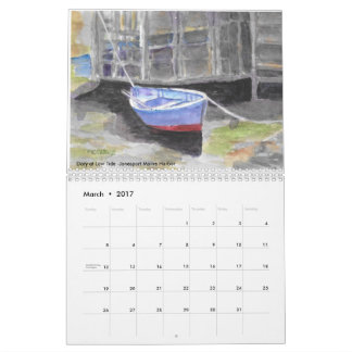 Calendário de Cores Aquáticas do Maine Meserve Ros