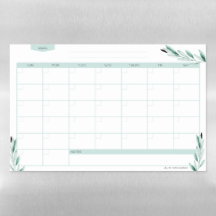 Calendário de Cores Aquáticas Elegante Personalizá