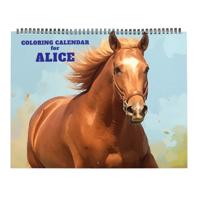 Calendário de Cores de Cavalo Elegante (Capa)