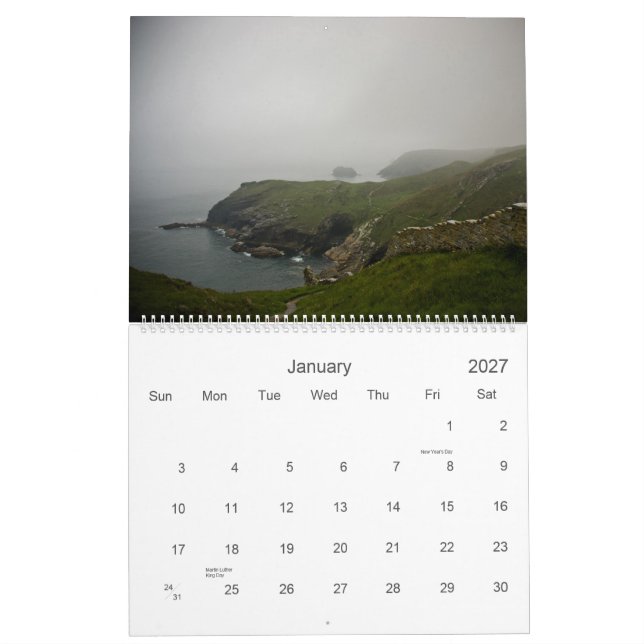 Calendário de Cornualha 2010 (Jan 2027)