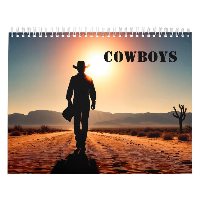 Calendário de Cowboys e pôrs do sol (Capa)