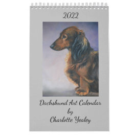 Calendário de Dachshund Dog 2022 por Charlotte Yea