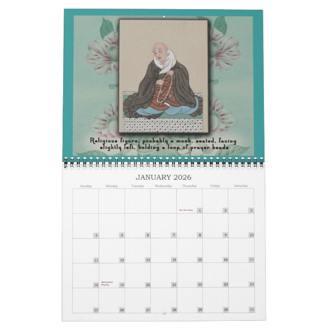 Calendário de Desenhos Japoneses do Século XIX (Jan 2026)