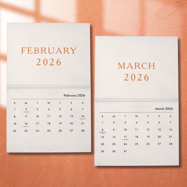 Calendário de Design de Luxo Simples (Criador carregado)