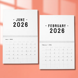 Calendário de Design de Luxo Simples