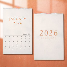 Calendário de Design de Luxo Simples