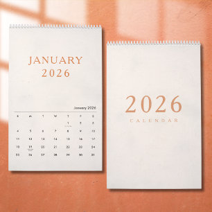 Calendário de Design de Luxo Simples