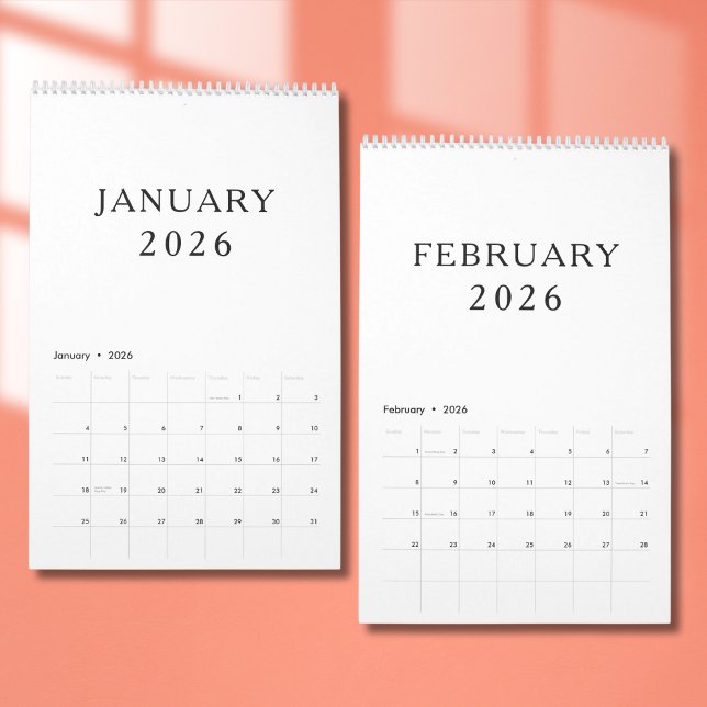 Calendário de Design de Luxo Simples (Criador carregado)