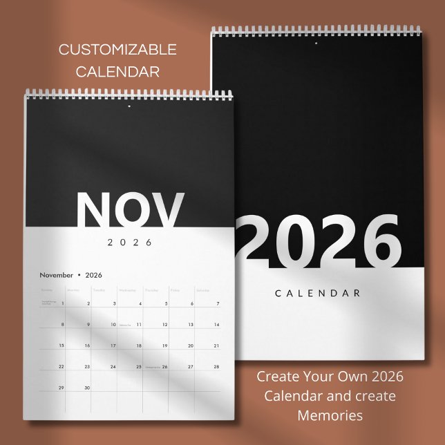 Calendário de Design Moderno Minimalista Limpo (Criador carregado)