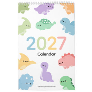 Calendário de Dinossauro de 2027