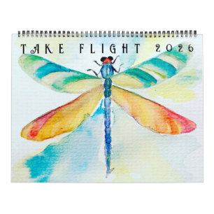 Calendário de duas páginas Take Flight (12 meses)