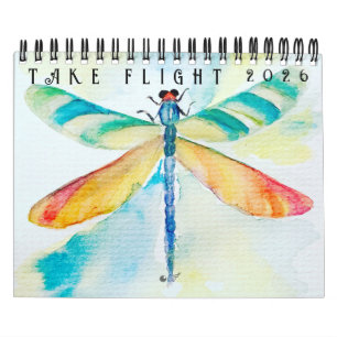 Calendário de duas páginas Take Flight (12 meses)