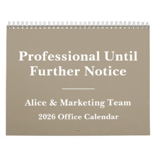 Calendário de Escritório Minimalista Humor 2026