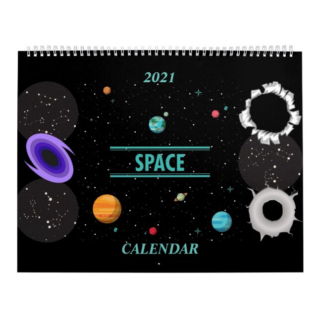 Calendário de Espaço Personalizável (Capa)
