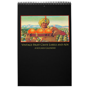 Calendário de etiquetas de taxa de Fruta de Vinta