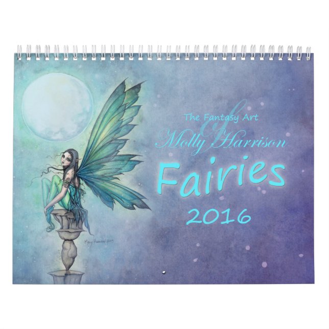 Calendário de Fadas 2016 por Molly Harrison Fantas (Capa)