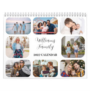 Calendário de Família Personalizado Simples Modern