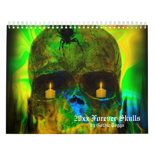 Calendário de Fantasia do Gótico de Skulls (Capa)