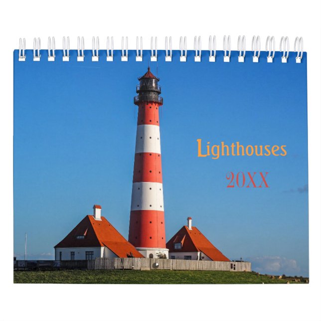 Calendário de Farol Personalizado|Texto de Ano Edi (Capa)