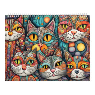 calendário de felinos