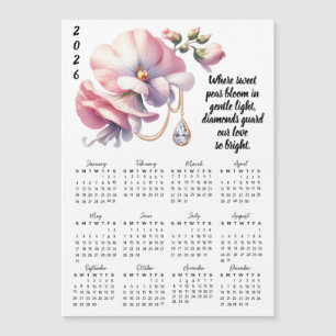 Calendário de Flor e Pedra de Nascimento de Abril