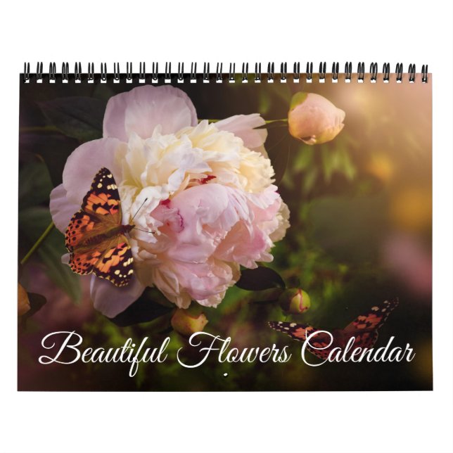 Calendário de Flores Bonitas de Tamanho Médio (Capa)
