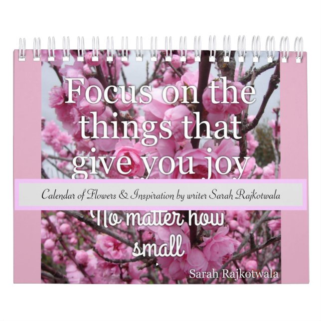 Calendário de Flores e Cotações Inspiracionais (Capa)